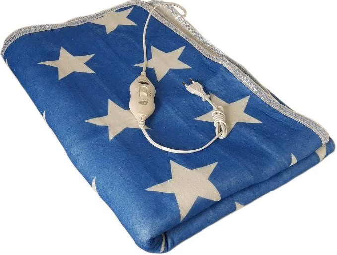 Фото Простыня с подогревом Electric Blanket 7418 150х120 см, синяя с белым