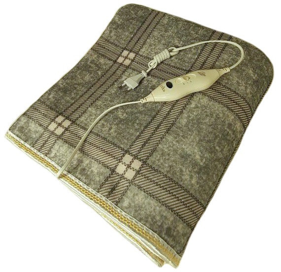 Фото Электропростынь HLV Electric Blanket 7417 150х120 см клетчатый Gray