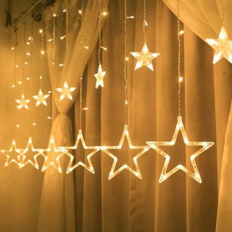 Фото Гирлянда светодиодная Xmas STAR CURTAIN WW
