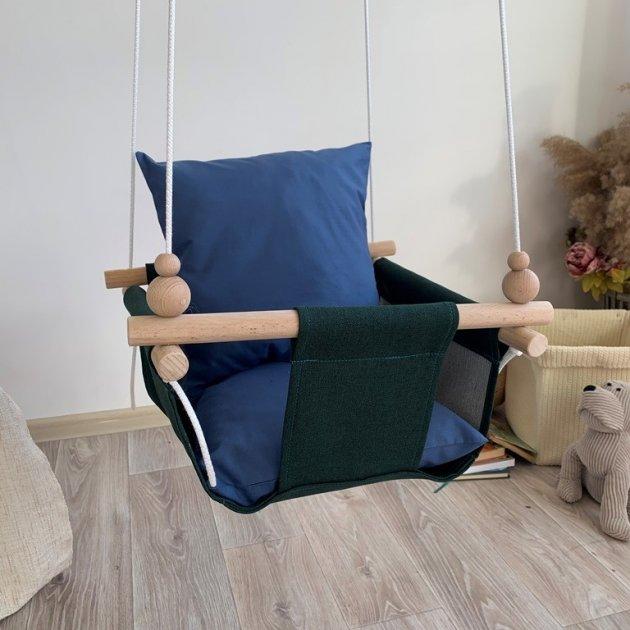 Фото 2 Детская качеля Infancy Синева Зеленая основа  от 7 месяцев до 5 лет