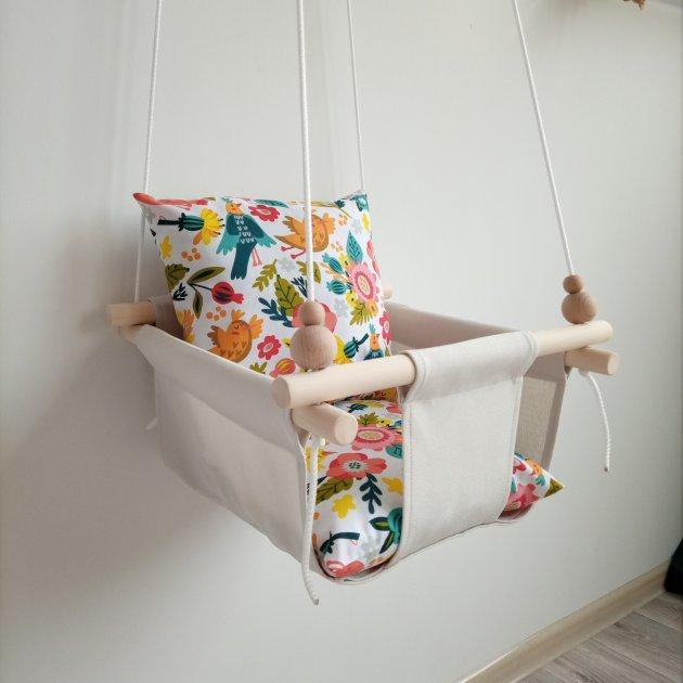 Фото 2 Детская качеля Infancy «Роспись» молочная основа  от  7 месяцев до 5 лет