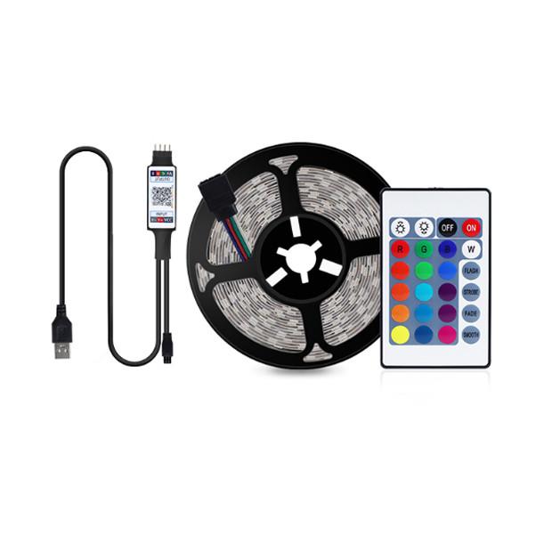 Фото 1 Cветодиодная лента с пультом UKC 5050 RGB, 2м