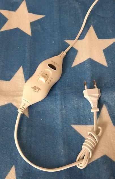 Фото 3 Простыня с подогревом Electric Blanket 7418 150х120 см, синяя с белым