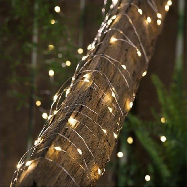 Фото 3 Гирлянда Xmas 200 Led медная проволока (Капля росы) 20M Теплый белый от 220V режимы 7246