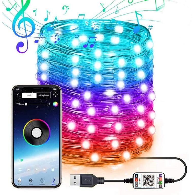 Гирлянда LED  c Вluetooth и управлением с телефона