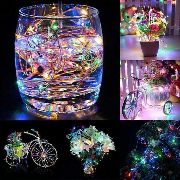Фото 3 Гирлянда Xmas 200 Led Капля росы 20M Мультицветная 220V